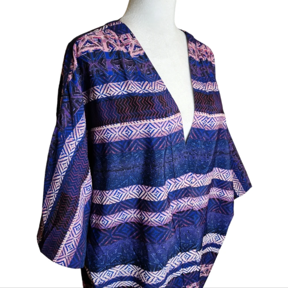 NEW Swimsuits For All Kimono Coverup Fringe Trim Size 14/16